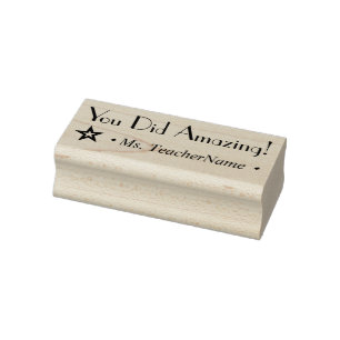 "You Did Amazing!" Educator Feedback Rubber Stamp