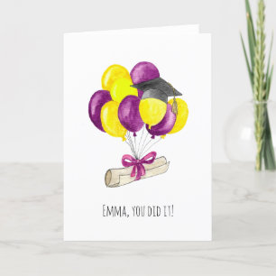 You Did It, Graduation Card with Personalisation