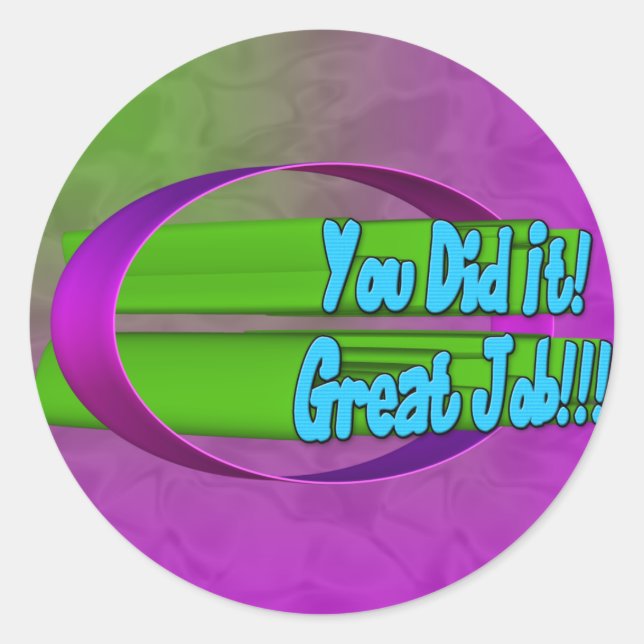 You Did It! Great Job!!! Sticker (Front)