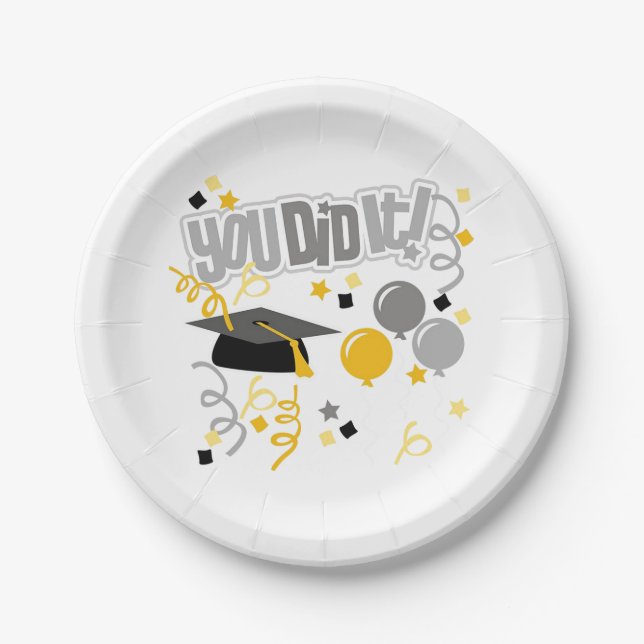 You Did It! Paper Plate (Front)