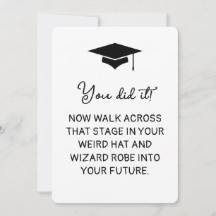 You Did It! Wizard Robe and Hat Funny Graduation Holiday Card