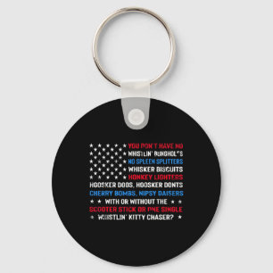 You Don’t Have No Whistlin’ Bungholes Funny July 4 Keychain