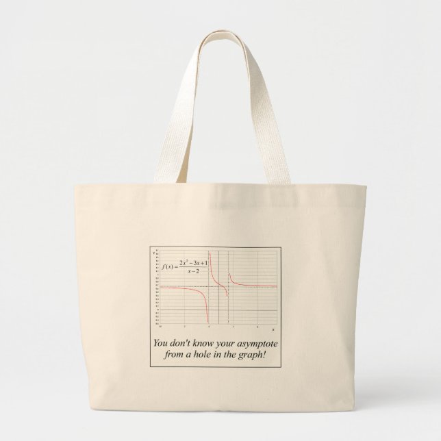 You don't know your asymptote... large tote bag (Front)