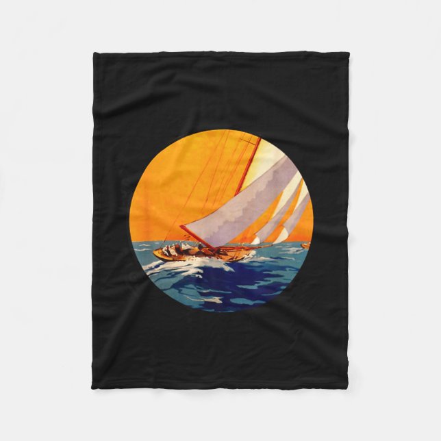 You Don't Stop Sailing When You Get Old Funny Old  Fleece Blanket (Front)
