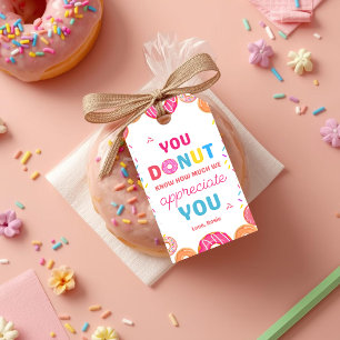 You Doughnut Know How Much We Appreciate You Teach Gift Tags