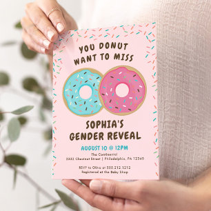 You Doughnut Want to Miss Gender Reveal Invitation