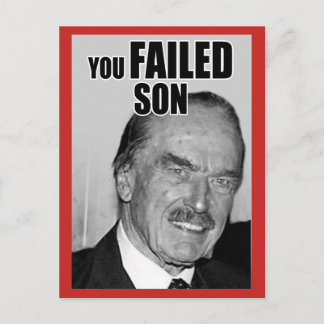 "YOU FAILED SON" POSTCARD