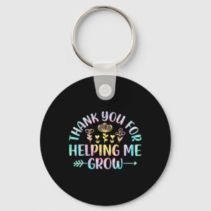 You For Helping Me Grow Grateful Graduation Kids Keychain
