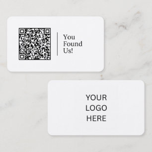 You Found Us! Customizable QR code And Logo Business Card