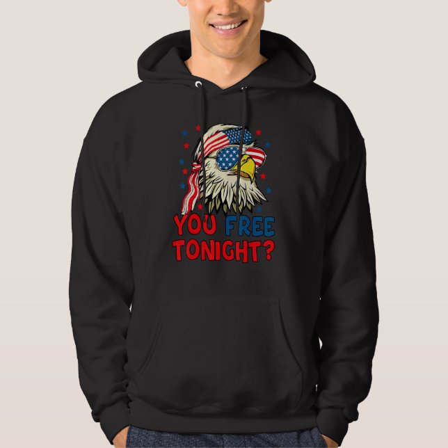 You Free Tonight Bald Eagle Mullet American Flag 4 Hoodie (Front)