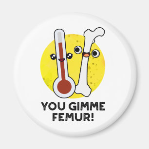 You Gimme Femur Funny Song Bone Pun Magnet