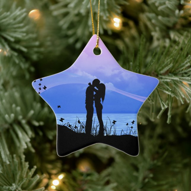 You give me butterflies ceramic ornament (Tree)