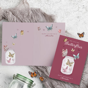 You Give Me Butterflies Happy Valentine's Day Card