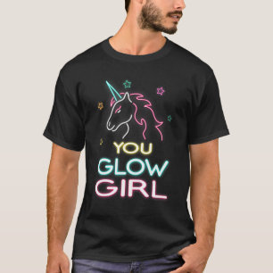 You Glow Girl Unicorn 80s Retro T-Shirt