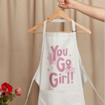 You Go Girl | Tablier Rose Inspirant