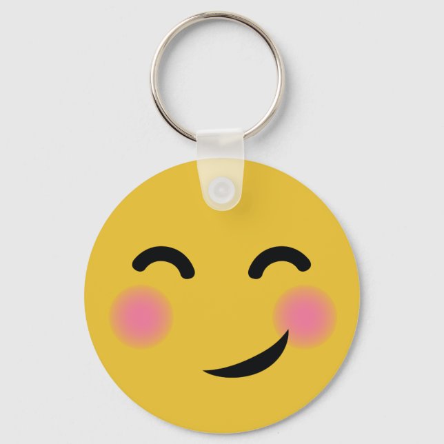 You got me blushing emoji keychain (Front)
