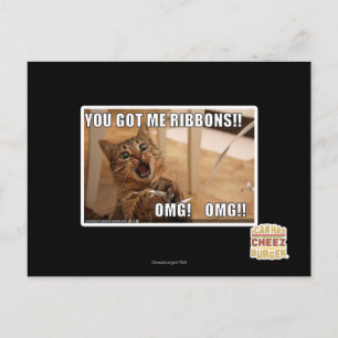 You got me ribbons!! postcard