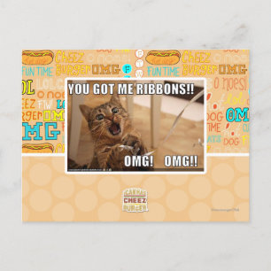 You got me ribbons!! postcard