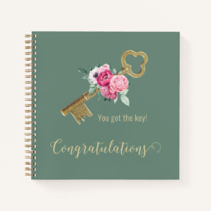 You Got the Key! Congratulations on Your New Home Notebook