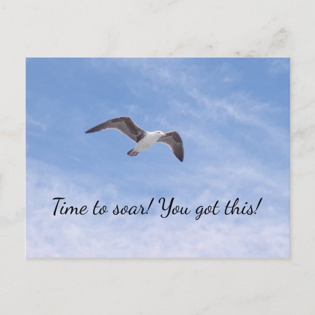 You got this Beautiful Bird Flying Motivational Postcard (Front)
