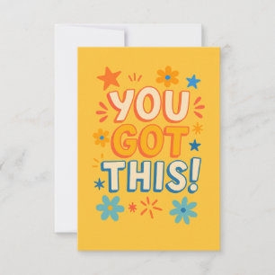 You Got This! – Colourful Motivational Greeting Ca Thank You Card