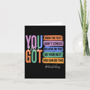 You Got This Dont Stress Rock The Test Test Day  Card