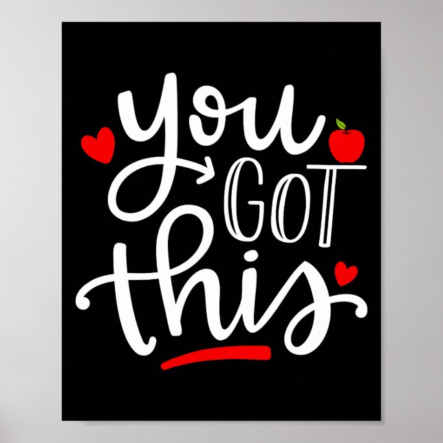 You Got This Funny Teacher Student Testing Day Poster (Front)