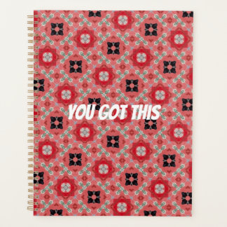 You Got This, Geometric Design, Custom, Chequered Planner