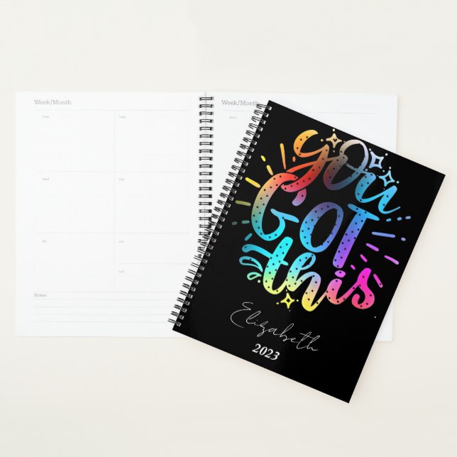 You Got this inspirational personalized, year Planner (Display)