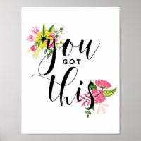 You Got This Modern Calligraphy Floral