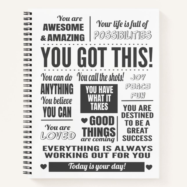 You Got This Motivational Quotes Notebook (Front)