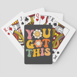 You Got This Motivational Testing Day Groovy Playing Cards