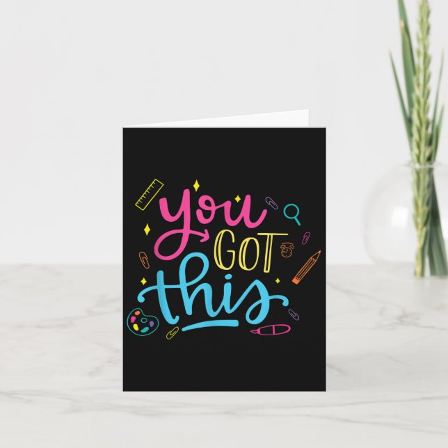 You Got This Motivational Testing Day Teacher Stud Card (Front)