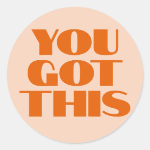 You got This Pink Red Calligraphy Classic Round S Sticker