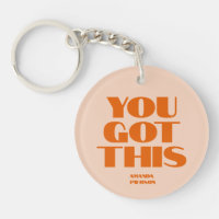 You got This Pink Red Calligraphy  Keychain