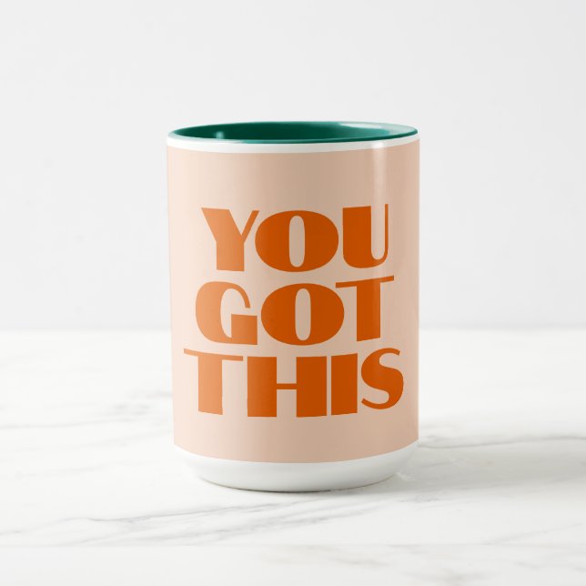You got This Pink Red Calligraphy Mug (Center)