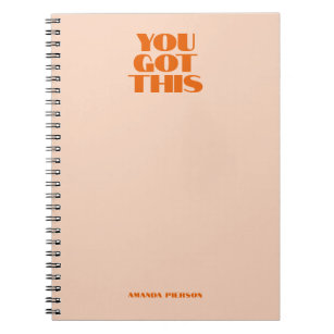 You got This Pink Red Calligraphy  Notebook Post-i