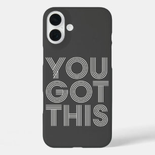 You Got This Retro 70s Typography Black and White iPhone 16 Plus Case