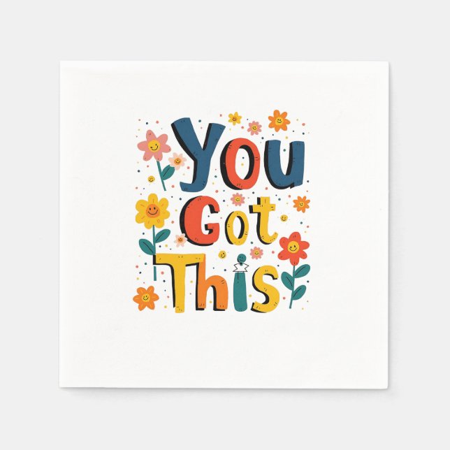 You Got This Teacher Exam Test Day Score Testing Napkin (Front)