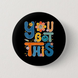 You Got This Test Day Rock The Test Teacher Testin 2 Inch Round Button