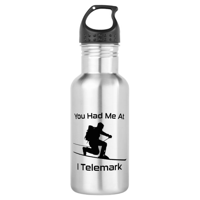 You Had Me At I Telemark Ski 532 Ml Water Bottle (Front)