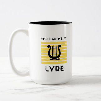You had me at lyre Two-Tone coffee mug