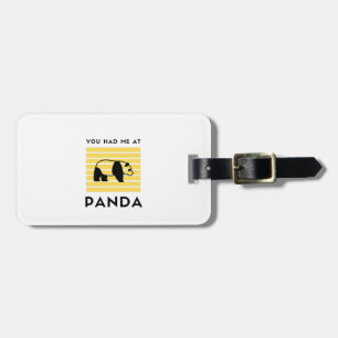 You had me at panda luggage tag