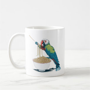 You Had Me at Ramen   Funny Parrot Eating Noodles Coffee Mug