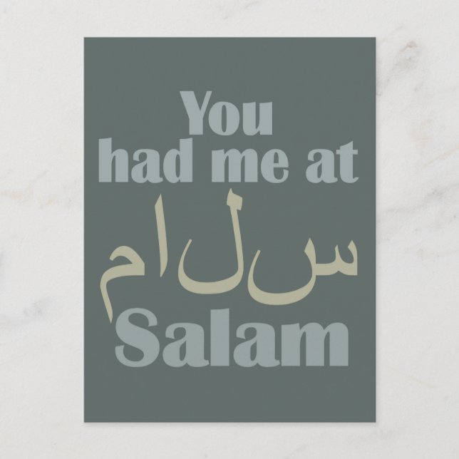 You Had Me at Salam postcard (Front)