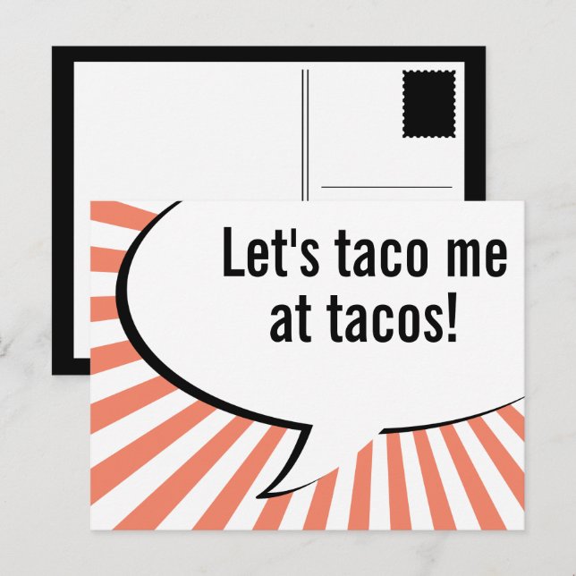 you had me at tacos postcard (Front/Back)