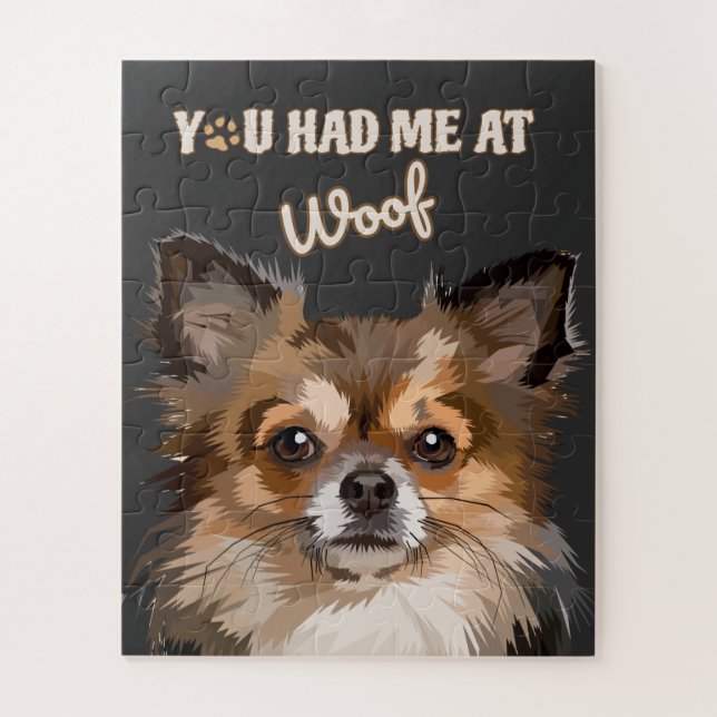 You Had Me At Woof | Pomeranian Dog Lovers  Jigsaw Puzzle (Vertical)