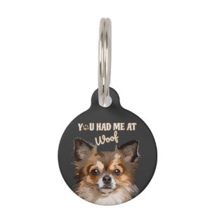 You Had Me At Woof Pomeranian Dog Lovers Pet Tag