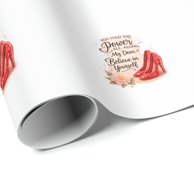 You Had the Power All Along Inspirational Quote Wrapping Paper (Roll Corner)