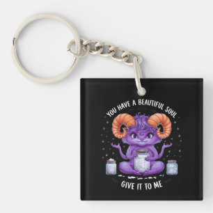You Have a Beautiful Soul Satanic Baphomet Keychain